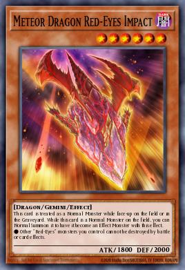 Meteor Dragon Red-Eyes Impact - Art 1