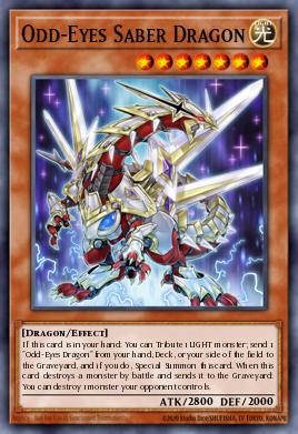 Odd-Eyes Saber Dragon - Art 1