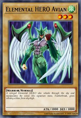 Elemental HERO Avian - Art 1