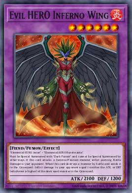 Evil HERO Inferno Wing - Art 1