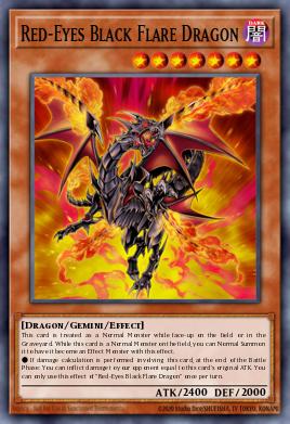 Red-Eyes Black Flare Dragon - Art 1