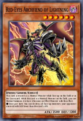 Red-Eyes Archfiend of Lightning - Art 1