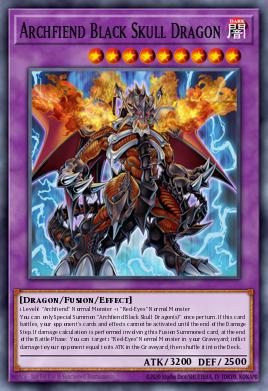 Archfiend Black Skull Dragon - Art 1