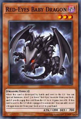 Red-Eyes Baby Dragon - Art 1