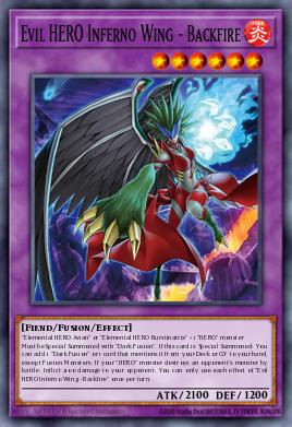 Evil HERO Inferno Wing - Backfire - Art 1