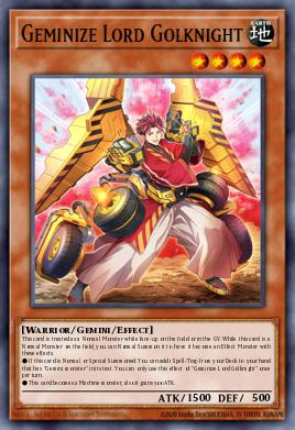 Geminize Lord Golknight - Art 1