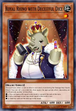Royal Rhino with Deceitful Dice - Art 1