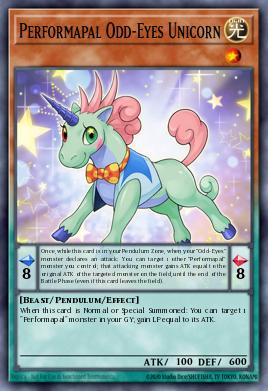 Performapal Odd-Eyes Unicorn - Art 1
