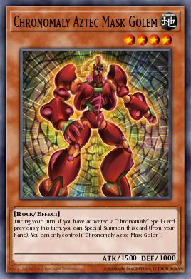 Chronomaly Aztec Mask Golem - Art 1