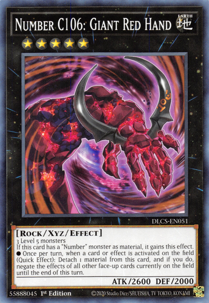 Number C106: Giant Red Hand